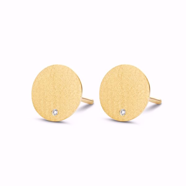 Bilde av Glow stud 0,01ct W/VS - gullforgylt