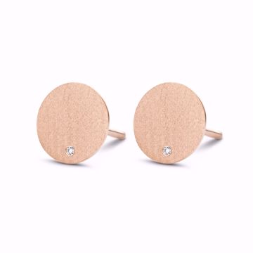 Bilde av Glow stud 0,01ct W/VS - rosegullforgylt