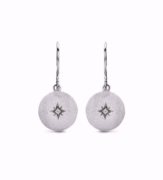 Bilde av North Star ørekrok, sølv med diamant 0,02 ct W/VS