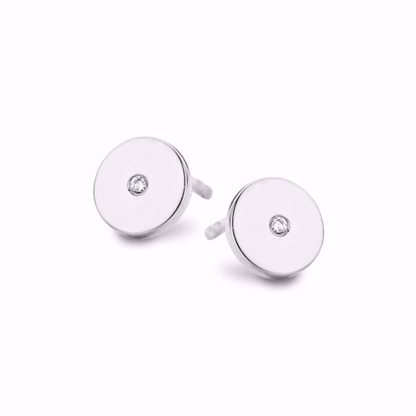 Bilde av Pulse Stud ørepynt, sølv med diamant  W/VS 0,02 ct