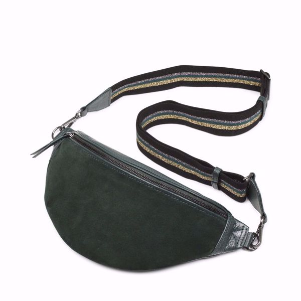 Bilde av Elinor Bum Bag, Suede Mix Green