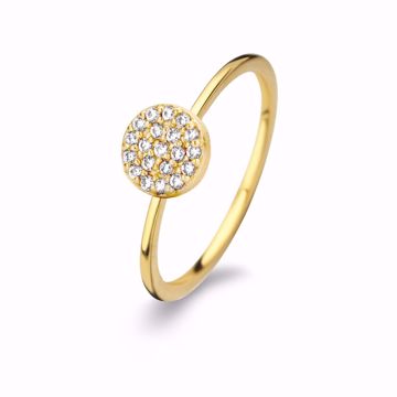 Bilde av Mini Ring med zirkon, gullforgylt
