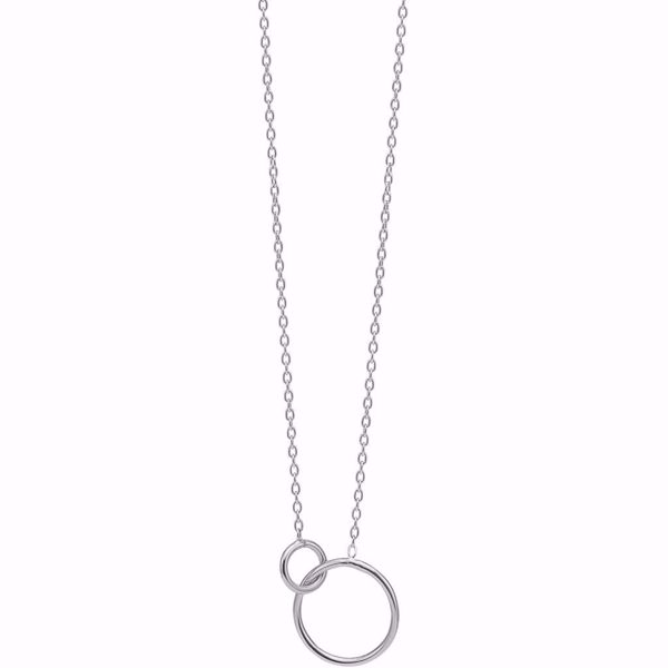 Bilde av Necklace Double Circle, Sølv