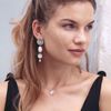 Bilde av 109385 CRINKLE OPAL MULTI EARRINGS MATT STEEL