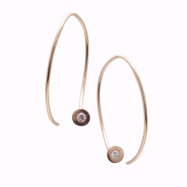 Heiring Cone Diamantøredobber - 585 gult gull 0,10 ct. WVS.