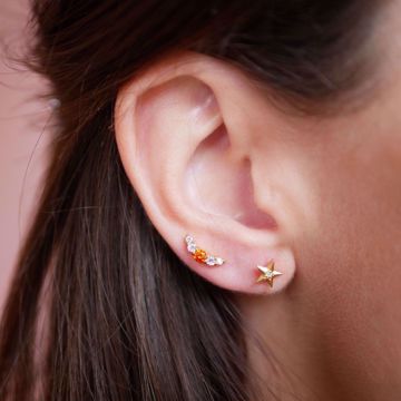 Bilde av Stud Refina Orange/Pink, forgylt