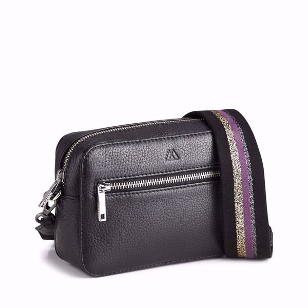 Bilde av Elea Crossbody Bag Grain Black w/Black Strap