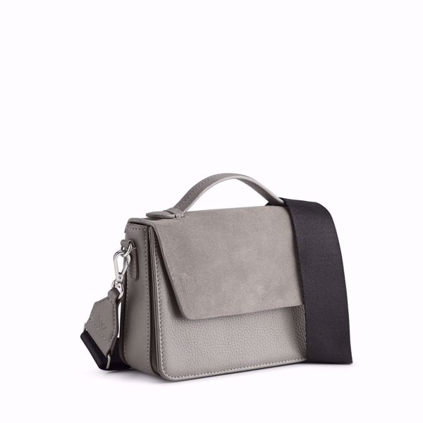 Bilde av Kamaya Crossbody Bag Suede Mix Stone Grey