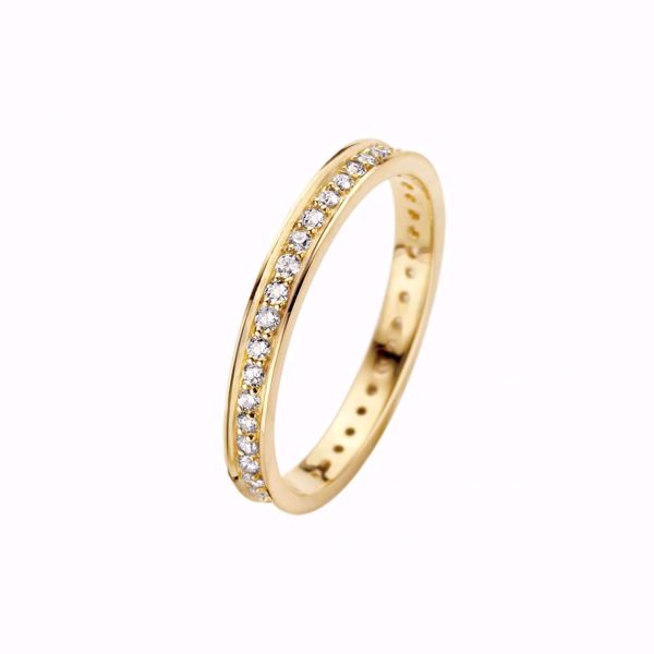 Gullring med 0,43 carat diamanter