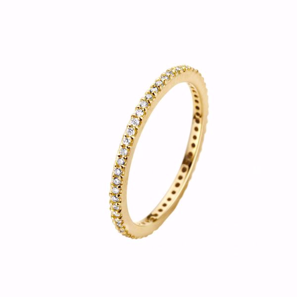 Bilde av Chic ring gult gull 1,5mm med diamante0,28 ct W/VS