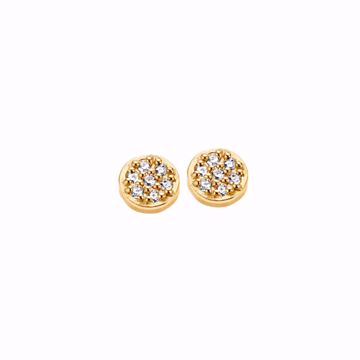 Bilde av Mini stud med diamant, gult gull - 0,07ct W/VS 585l