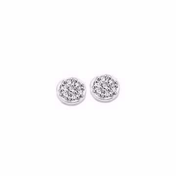 Bilde av Mini stud, hvitt gull med diamant - 0,07ct W/VS