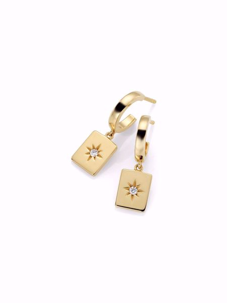 Bilde av SHINE ØRERINGER I FORGYLT SØLV (250633)