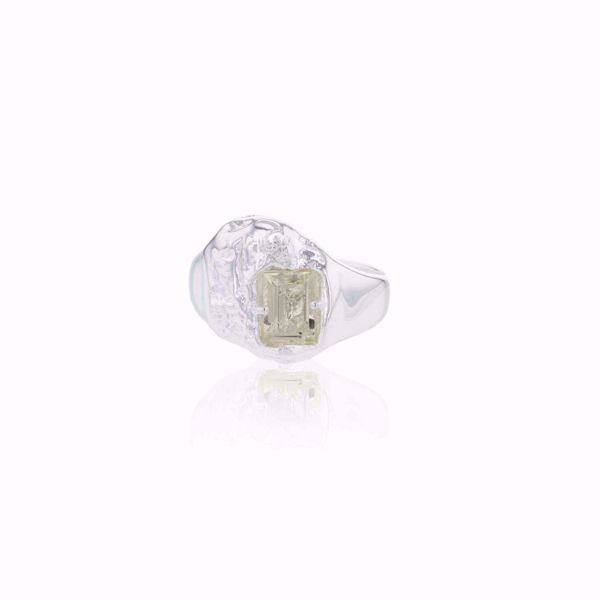 Bilde av FUSION PERMANENT ATTACHMENT RING WITH GREEN CZ 