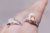 Bilde av FUSION PERMANENT ATTACHMENT RING WITH GREEN CZ 