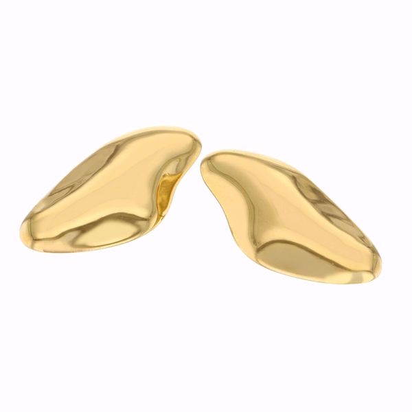 Bilde av PEBBLE ROCK FRAGMENT GOLDPLATED EARRINGS (3901G)