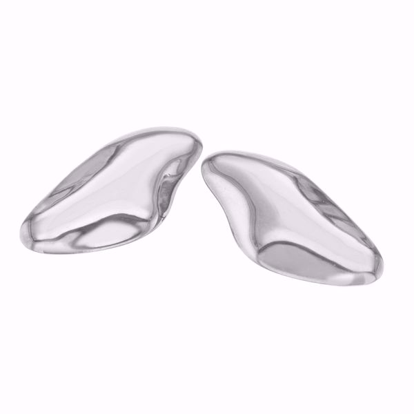 Bilde av PEBBLE ROCK FRAGMENT SILVER EARRINGS (3901S)