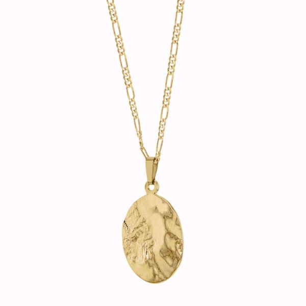 Bilde av SPACE IMPACT CRATERING GOLDPLATED NECKLACE 50 CM