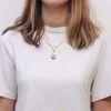 Bilde av SPACE IMPACT CRATERING GOLDPLATED NECKLACE 50 CM