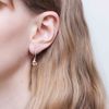 Bilde av FUSION JOINED EARRINGS SILVER W ORANGE NANOGEM 