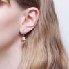 Bilde av FUSION COMBINED EARRINGS SILVER WITH ORANGE NANOGEM STONE