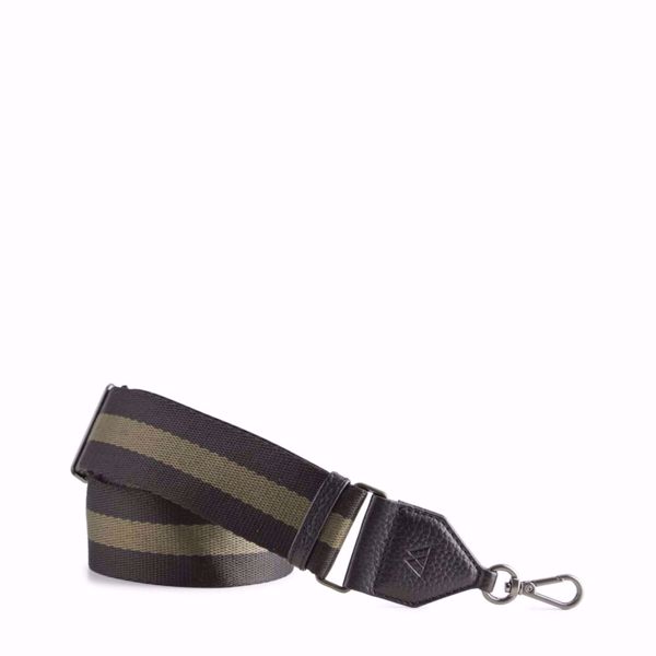 Bilde av Finley Guitar Strap Black w/Black + Olive