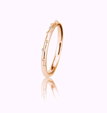 Noën Jewellery Shine Diamantring - 585 rosegull 0,015 ct. TWVS