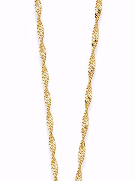 Bilde av 233445 GD CLASSIC SINGAPORE KJEDE FORGYLT 45CM