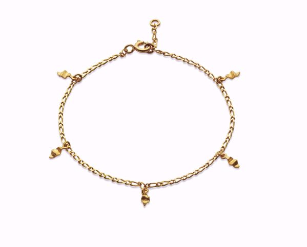 Maanesten Una Armbånd - 925 forgylt sølv.