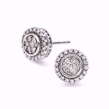 EC 1914 Diamantøredobber - 585 hvitt gull 0,50 ct. WSI.