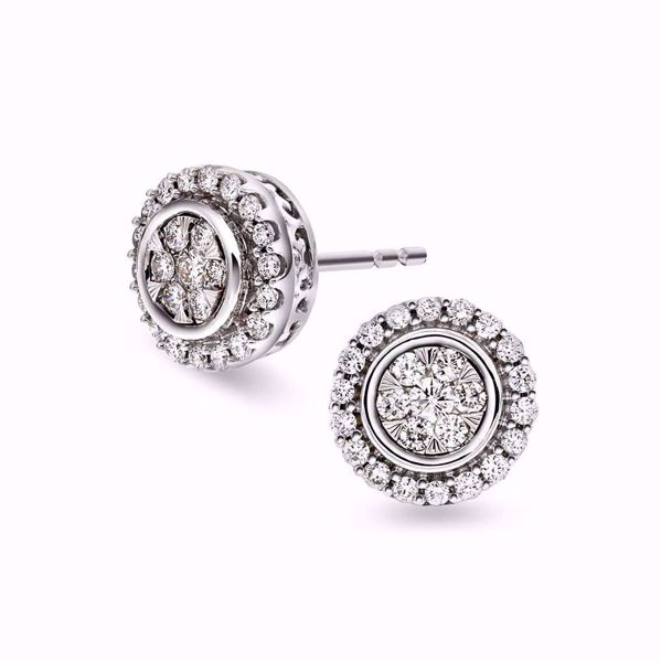 EC 1914 Diamantøredobber - 585 hvitt gull 0,50 ct. WSI.