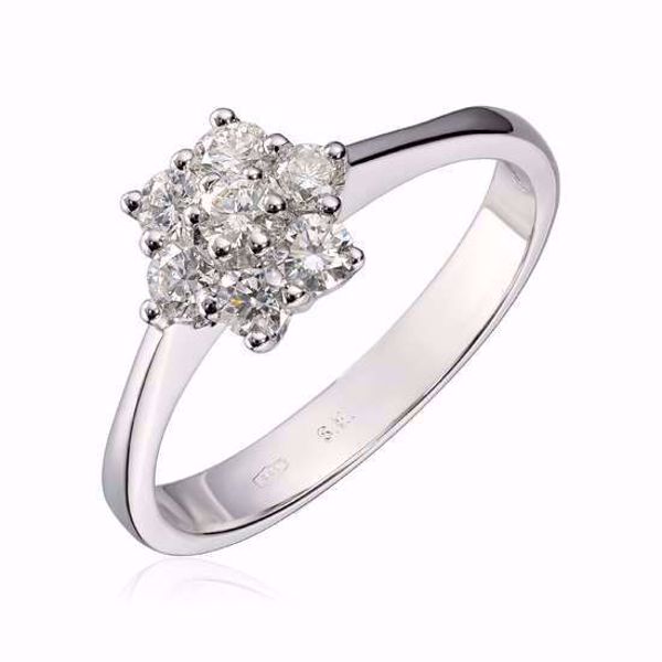 Bilde av RING ROSETT HVITT GULL MED DIAMANTER 0.50CT WSI HV 585 (16424)