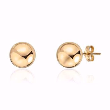 Bilde av Øredobber i 585 gult gull kule, 8 mm.