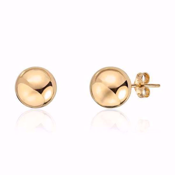 Bilde av Øredobber i 585 gult gull kule, 8 mm.