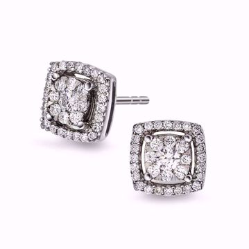 EC 1914 Diamantøredobber - 585 hvitt gull 0,50 ct. WSI.