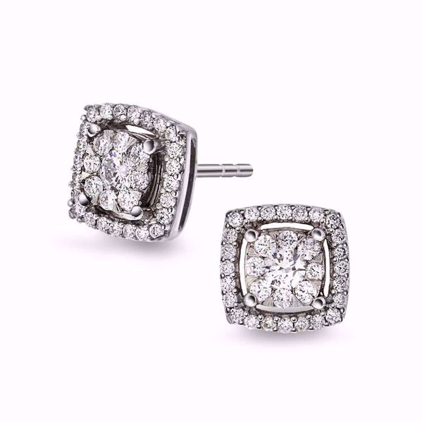 EC 1914 Diamantøredobber - 585 hvitt gull 0,50 ct. WSI.