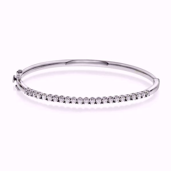 Armring - 585 hvitt gull med diamanter 0,50 ct. WSI