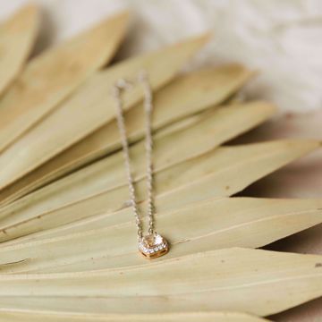 Diamantanheng med Morganitt - 585 rosegull 0,15 ct. WSI.