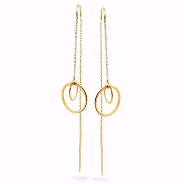 Balanseøredobber med anheng - 585 gult gull.