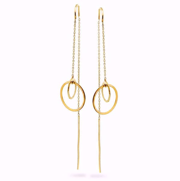 Balanseøredobber med anheng - 585 gult gull.