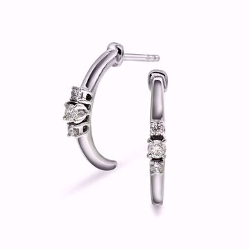 Emma Diamantøreringer - 585 hvitt gull 0,12 ct.