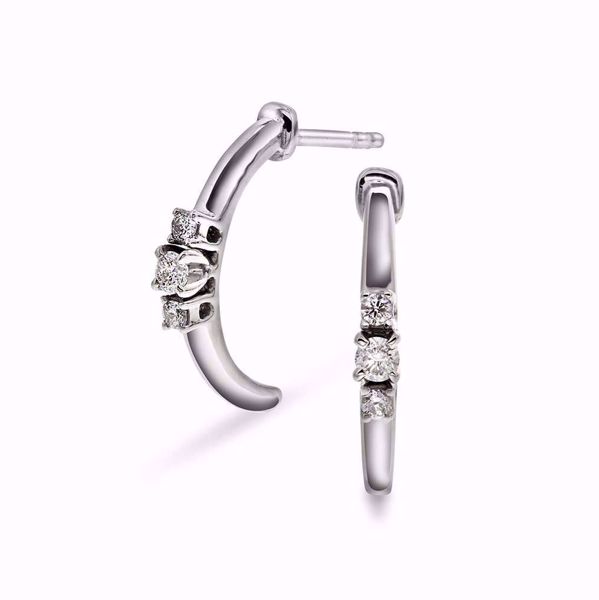 Emma Diamantøreringer - 585 hvitt gull 0,12 ct.