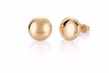 Bilde av Øredobber halvkule i 585 gult gull