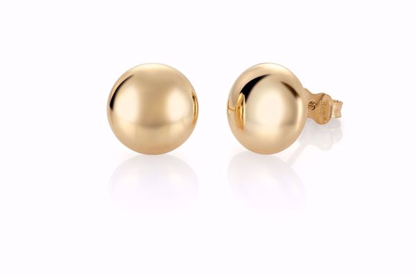Bilde av Øredobber halvkule i 585 gult gull
