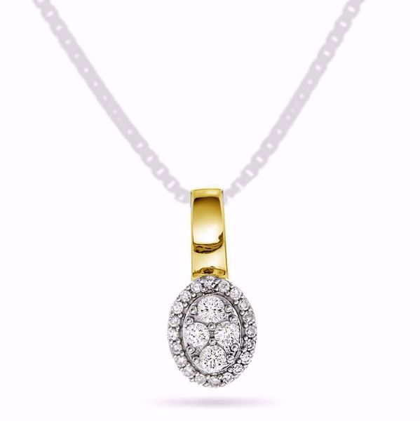 Bilde av 59252 SMYKKE I GULL MED DIAMANTER 0,15 CT WP - GULT GULL L:45 CM