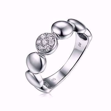 Diamantring - 585 hvitt gull 0,09 ct. WSI