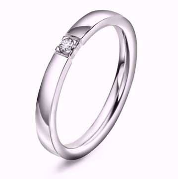 Lady Alliansering - 585 hvitt gull med diamant 0,05 ct. TWSI
