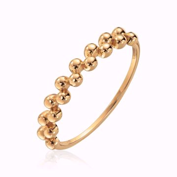 Gullring med kuler - 585 gult gull.