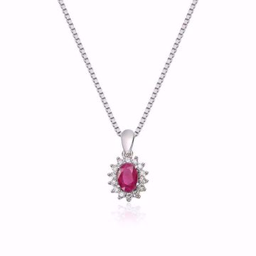 Bilde av ANHENG ROSETT 0,14CT WSI RUBIN HV 585 (27225)