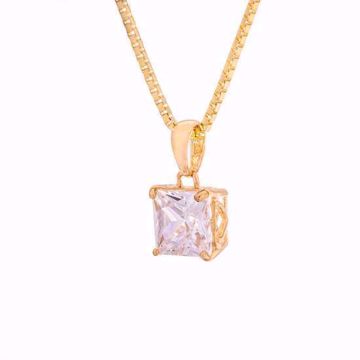 Gullanheng enstens med zirkonia - 585 gult gull.